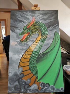 Exterior mural wall painting